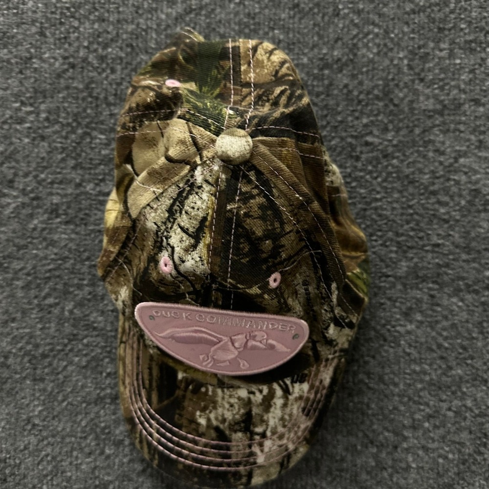 Duck Commander Hat Womens OSFA Brown Pink Camo Realtree Adjustable Hunting Cap